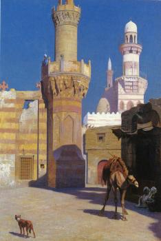 讓 萊昂 傑羅姆 A Hot Day in Cairo (front of the Mosque)